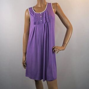 Hotouch Purple Loungewear Dress Sleeveless Sleep Dress Ultra Soft Womens Sz L